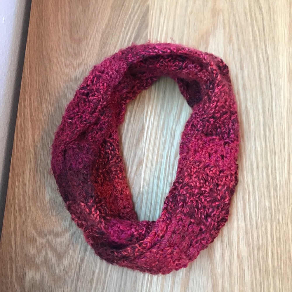 Ombré pink infinity scarf